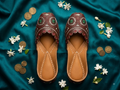 Red &amp; Green Medallion Embroidered Jutti | Handcrafted Indian Ethnic Footwear
