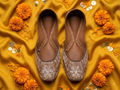 Dense Silver Floral Embroidered Jutti | Handcrafted Indian Ethnic Footwear